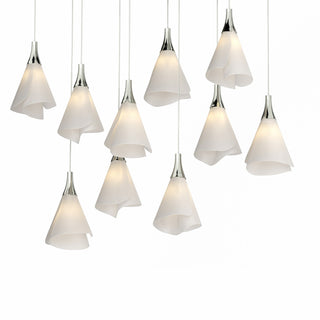 Hubbardton Forge - 131202-SKT-LONG-85-SH1987 - Athena Triple Short LED Lantern - Mobius - Sterling
