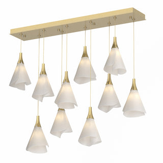 Hubbardton Forge - 131202-SKT-STND-86-SH1987 - Athena Triple Short LED Lantern - Mobius - Modern Brass