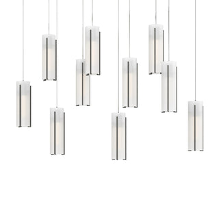 Hubbardton Forge - 131204-SKT-LONG-20-GG0065 - Exos Glass 10-Light Pendant - Exos Glass - Natural Iron