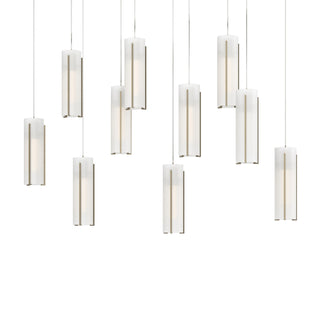 Hubbardton Forge - 131204-SKT-LONG-84-GG0065 - Exos Glass 10-Light Pendant - Exos Glass - Soft Gold