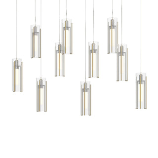 Hubbardton Forge - 131204-SKT-LONG-86-ZM0065 - Exos Glass 10-Light Pendant - Exos Glass - Modern Brass
