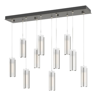 Hubbardton Forge - 131204-SKT-STND-07-GG0065 - Exos Glass 10-Light Pendant - Exos Glass - Dark Smoke