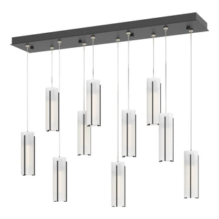 Hubbardton Forge - 131204-SKT-STND-10-GG0065 - Exos Glass 10-Light Pendant - Exos Glass - Black