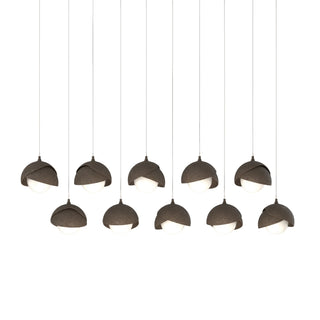 Hubbardton Forge - 131205-SKT-LONG-05-05-GG0711 - Brooklyn 10-Light Double Shade Pendant - Brooklyn - Bronze