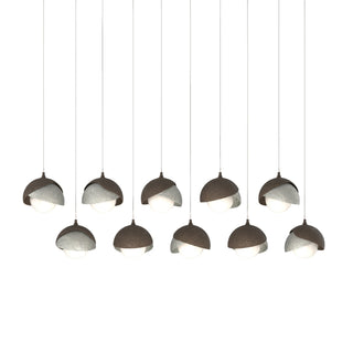 Hubbardton Forge - 131205-SKT-LONG-05-85-GG0711 - Brooklyn 10-Light Double Shade Pendant - Brooklyn - Bronze