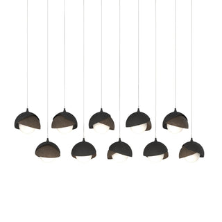 Hubbardton Forge - 131205-SKT-LONG-10-05-GG0711 - Brooklyn 10-Light Double Shade Pendant - Brooklyn - Black