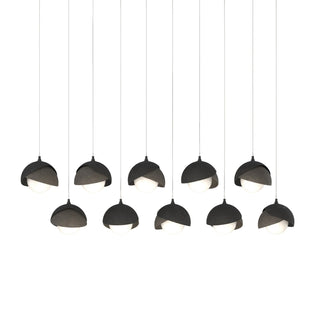 Hubbardton Forge - 131205-SKT-LONG-10-07-GG0711 - Brooklyn 10-Light Double Shade Pendant - Brooklyn - Black