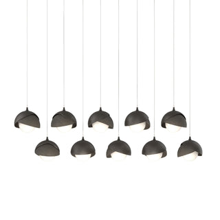 Hubbardton Forge - 131205-SKT-LONG-14-07-GG0711 - Brooklyn 10-Light Double Shade Pendant - Brooklyn - Oil Rubbed Bronze