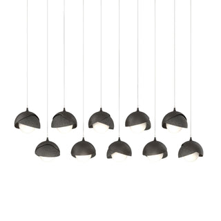 Hubbardton Forge - 131205-SKT-LONG-14-20-GG0711 - Brooklyn 10-Light Double Shade Pendant - Brooklyn - Oil Rubbed Bronze