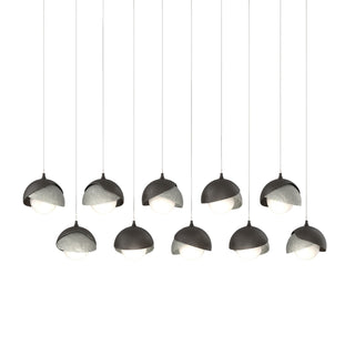 Hubbardton Forge - 131205-SKT-LONG-14-85-GG0711 - Brooklyn 10-Light Double Shade Pendant - Brooklyn - Oil Rubbed Bronze