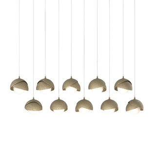 Hubbardton Forge - 131205-SKT-LONG-84-84-GG0711 - Brooklyn 10-Light Double Shade Pendant - Brooklyn - Soft Gold