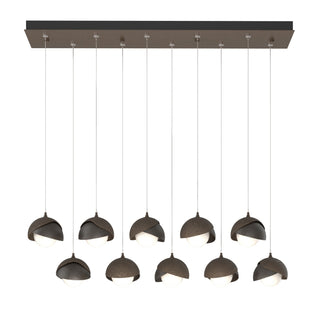 Hubbardton Forge - 131205-SKT-STND-05-14-GG0711 - Brooklyn 10-Light Double Shade Pendant - Brooklyn - Bronze