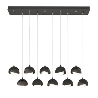 Hubbardton Forge - 131205-SKT-STND-10-14-GG0711 - Brooklyn 10-Light Double Shade Pendant - Brooklyn - Black