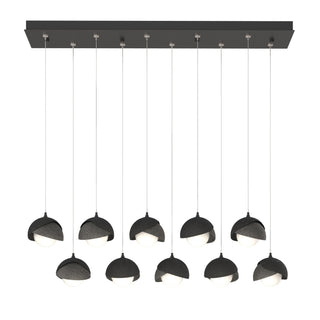 Hubbardton Forge - 131205-SKT-STND-10-20-GG0711 - Brooklyn 10-Light Double Shade Pendant - Brooklyn - Black