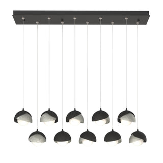 Hubbardton Forge - 131205-SKT-STND-10-85-GG0711 - Brooklyn 10-Light Double Shade Pendant - Brooklyn - Black