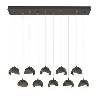 Hubbardton Forge - 131205-SKT-STND-14-07-GG0711 - Brooklyn 10-Light Double Shade Pendant - Brooklyn - Oil Rubbed Bronze
