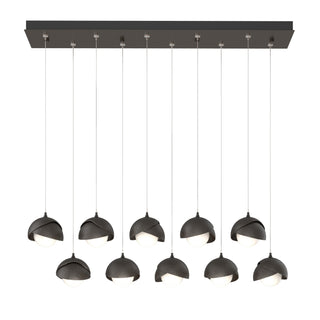 Hubbardton Forge - 131205-SKT-STND-14-14-GG0711 - Brooklyn 10-Light Double Shade Pendant - Brooklyn - Oil Rubbed Bronze