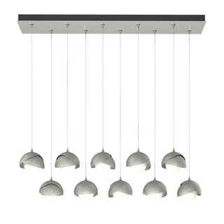 Hubbardton Forge - 131205-SKT-STND-82-85-GG0711 - Brooklyn 10-Light Double Shade Pendant - Brooklyn - Vintage Platinum