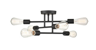 Millennium - 4256-MB - Six Light Semi-Flush Mount - Decco - Matte Black