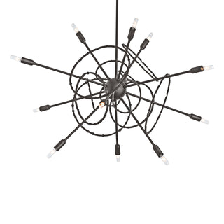 Hubbardton Forge - 131604-SKT-MULT-07 - Olympus 12-Light Starburst Pendant - Olympus - Dark Smoke