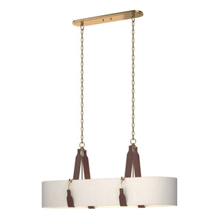 Hubbardton Forge - 134070-SKT-STND-27-LB-SE4608 - Saratoga Oval Pendant - Saratoga - Antique Brass