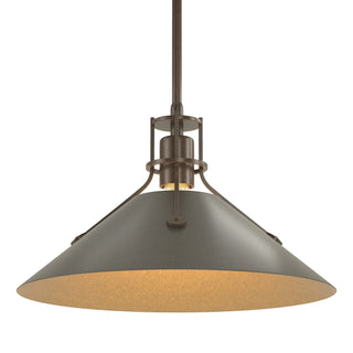 Hubbardton Forge - 134550-SKT-MULT-05-07 - Henry Medium Steel Shade Pendant - Henry - Bronze