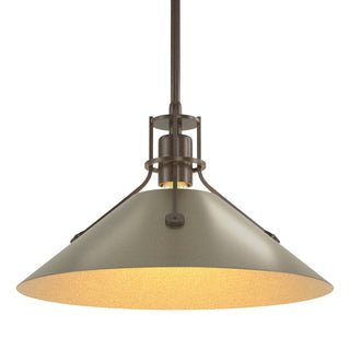 Hubbardton Forge - 134550-SKT-MULT-05-84 - Henry Medium Steel Shade Pendant - Henry - Bronze