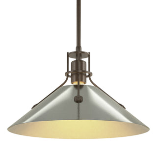 Hubbardton Forge - 134550-SKT-MULT-05-85 - Henry Medium Steel Shade Pendant - Henry - Bronze