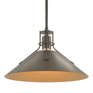 Hubbardton Forge - 134550-SKT-MULT-07-05 - Henry Medium Steel Shade Pendant - Henry - Dark Smoke