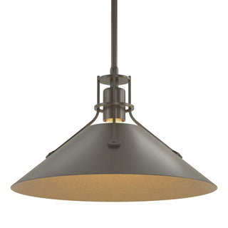 Hubbardton Forge - 134550-SKT-MULT-07-07 - Henry Medium Steel Shade Pendant - Henry - Dark Smoke