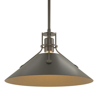 Hubbardton Forge - 134550-SKT-MULT-07-10 - Henry Medium Steel Shade Pendant - Henry - Dark Smoke