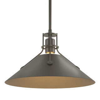 Hubbardton Forge - 134550-SKT-MULT-07-14 - Henry Medium Steel Shade Pendant - Henry - Dark Smoke