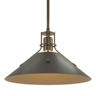 Hubbardton Forge - 134550-SKT-MULT-05-10 - Henry Medium Steel Shade Pendant - Henry - Bronze