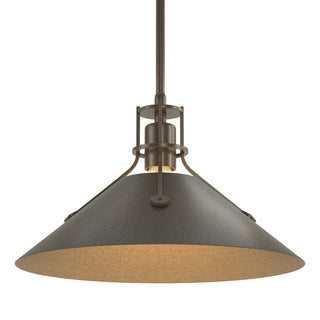 Hubbardton Forge - 134550-SKT-MULT-05-14 - Henry Medium Steel Shade Pendant - Henry - Bronze