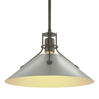 Hubbardton Forge - 134550-SKT-MULT-07-82 - Henry Medium Steel Shade Pendant - Henry - Dark Smoke