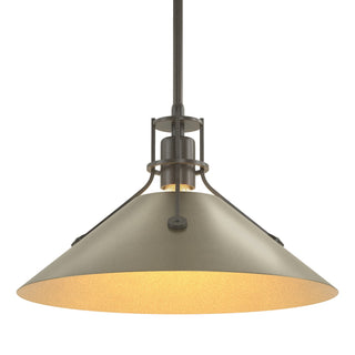 Hubbardton Forge - 134550-SKT-MULT-07-84 - Henry Medium Steel Shade Pendant - Henry - Dark Smoke