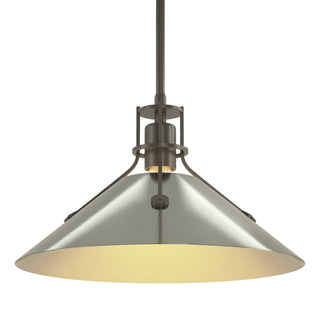 Hubbardton Forge - 134550-SKT-MULT-07-85 - Henry Medium Steel Shade Pendant - Henry - Dark Smoke
