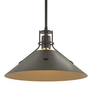 Hubbardton Forge - 134550-SKT-MULT-10-10 - Henry Medium Steel Shade Pendant - Henry - Black