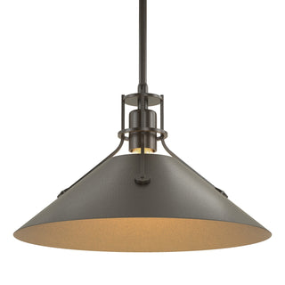 Hubbardton Forge - 134550-SKT-MULT-14-14 - Henry Medium Steel Shade Pendant - Henry - Oil Rubbed Bronze