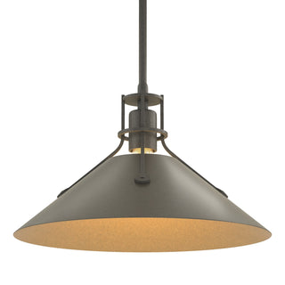 Hubbardton Forge - 134550-SKT-MULT-20-07 - Henry Medium Steel Shade Pendant - Henry - Natural Iron