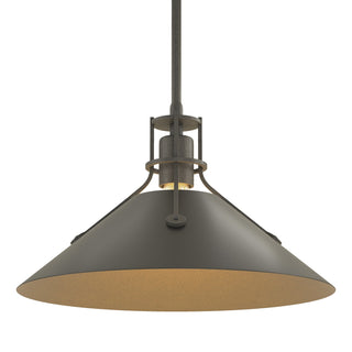 Hubbardton Forge - 134550-SKT-MULT-20-10 - Henry Medium Steel Shade Pendant - Henry - Natural Iron