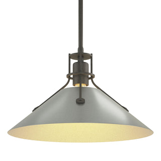Hubbardton Forge - 134550-SKT-MULT-20-82 - Henry Medium Steel Shade Pendant - Henry - Natural Iron