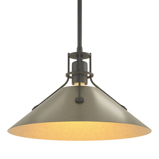 Hubbardton Forge - 134550-SKT-MULT-20-84 - Henry Medium Steel Shade Pendant - Henry - Natural Iron