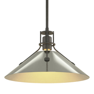 Hubbardton Forge - 134550-SKT-MULT-20-85 - Henry Medium Steel Shade Pendant - Henry - Natural Iron
