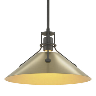 Hubbardton Forge - 134550-SKT-MULT-20-86 - Henry Medium Steel Shade Pendant - Henry - Natural Iron
