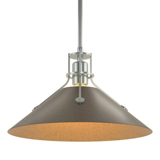 Hubbardton Forge - 134550-SKT-MULT-82-05 - Henry Medium Steel Shade Pendant - Henry - Vintage Platinum