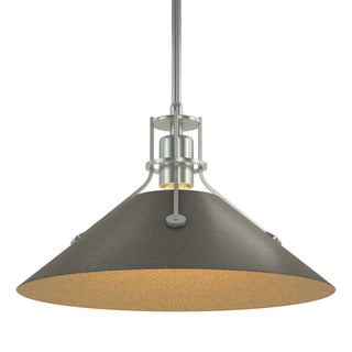 Hubbardton Forge - 134550-SKT-MULT-82-20 - Henry Medium Steel Shade Pendant - Henry - Vintage Platinum