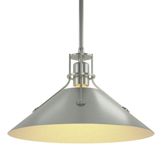 Hubbardton Forge - 134550-SKT-MULT-82-82 - Henry Medium Steel Shade Pendant - Henry - Vintage Platinum