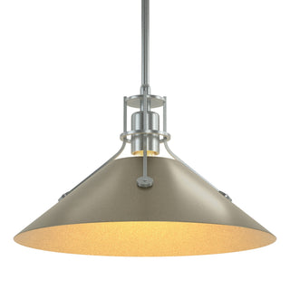Hubbardton Forge - 134550-SKT-MULT-82-84 - Henry Medium Steel Shade Pendant - Henry - Vintage Platinum
