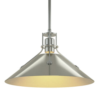 Hubbardton Forge - 134550-SKT-MULT-82-85 - Henry Medium Steel Shade Pendant - Henry - Vintage Platinum
